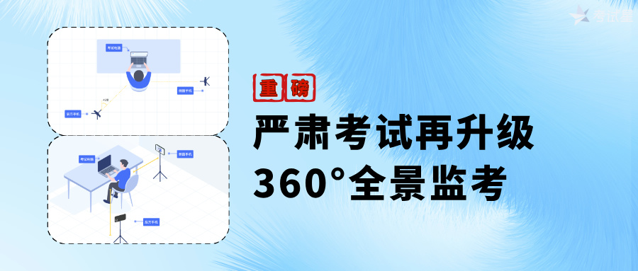 重磅 | 严肃考试再升级 360°全景监考