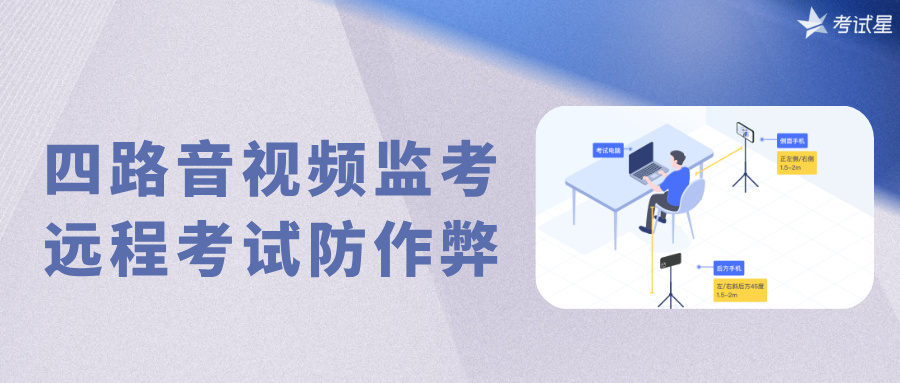四路音视频监考：远程考试防作弊