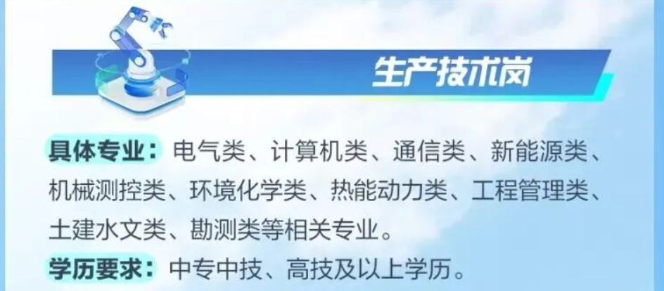 生产技术岗要求